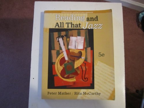 Imagen de archivo de Reading and All That Jazz, Annotated Instructor's Edition a la venta por Better World Books