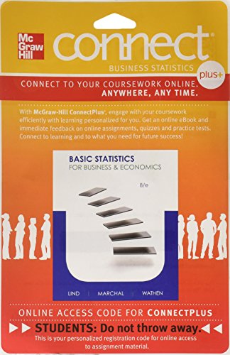 9780077416812: Connect 1-semester Access Card for Basic Statistics for Bus & Econ