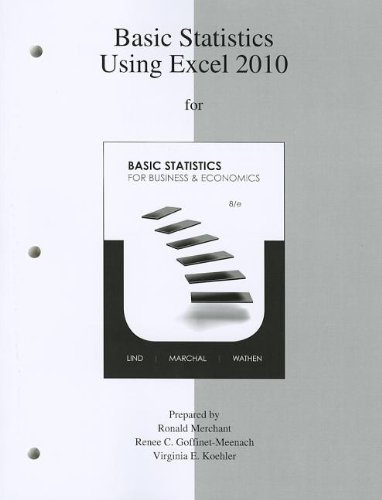 Stock image for Basic Statistics using Excel 2010 to accompany Basic Statistics for Business & Economics for sale by Bulrushed Books