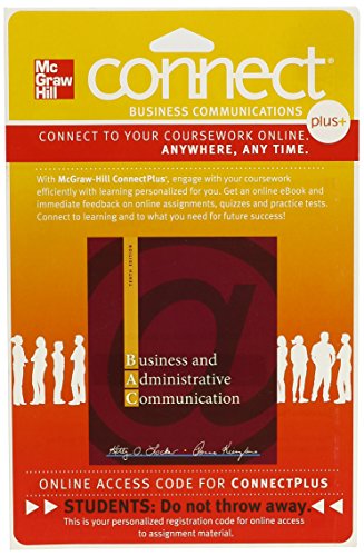 Connect 1-Semester Access Card for Business and Administration (9780077419516) by Locker, Kitty; Kienzler, Donna