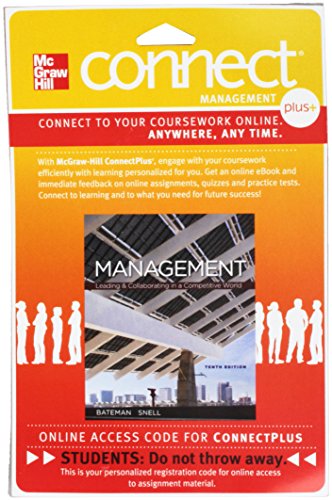 Connect 1-Semester Access Card for Management (9780077424589) by Bateman, Thomas