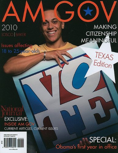 Imagen de archivo de Am Gov 2010 Texas a la venta por HPB-Red