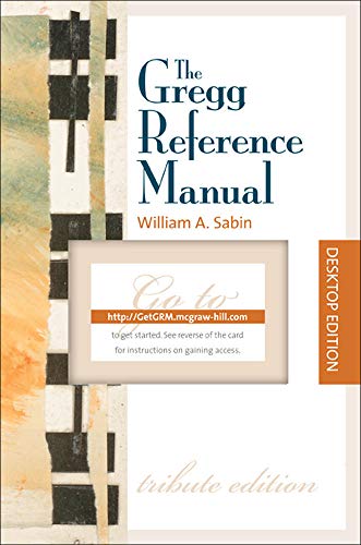 9780077428273: The Gregg Reference Manual Desktop Edition Access Card