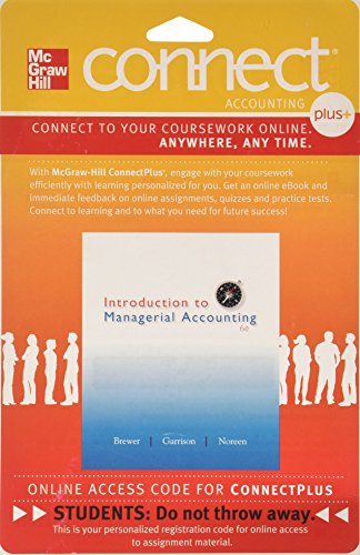 Stock image for Connect 1-Semester Access Card for Introduction to Managerial Accounting for sale by Irish Booksellers