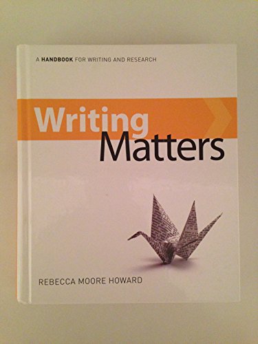 Writing Matters: A Handbook for Writing and Research