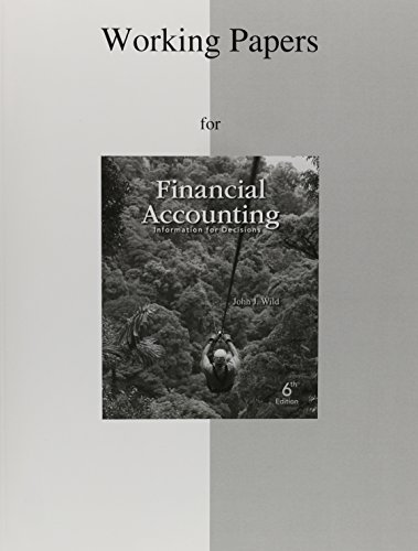 Beispielbild fr Working Papers to accompany Financial Accounting: Information for Decisions zum Verkauf von The Book Bin