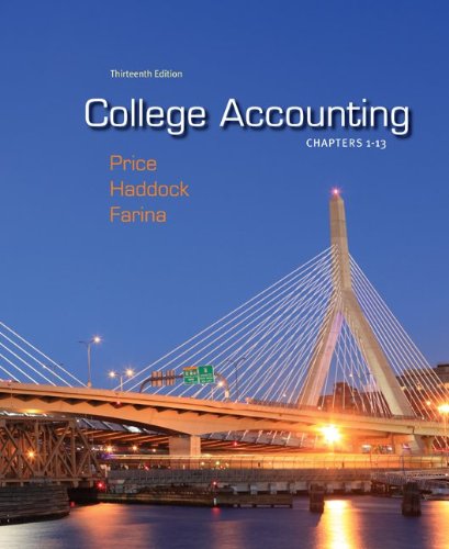 Imagen de archivo de College Accounting (Chapters 1-13) a la venta por BooksRun