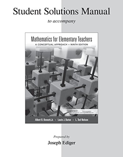 Stock image for Student Solutions Manual for Mathematics for Elementary Teachers for sale by Goodwill Books