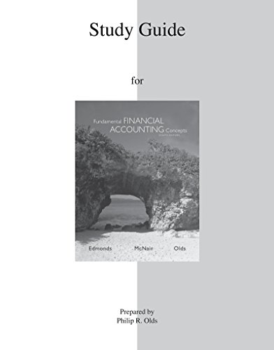 Imagen de archivo de Study Guide/Workbook for Fundamental Financial Accounting Concepts a la venta por BookHolders