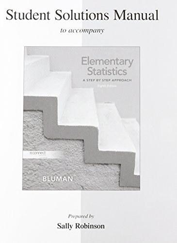 9780077438654: Student Solutions Manual to Accompany Elementary Statistics: A Step by Step Approach