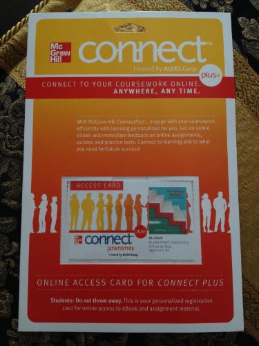 Connect Statistics hosted by ALEKS Access Card for Elementary Statistics: A Step by Step Approach (9780077438739) by Allan G. Bluman