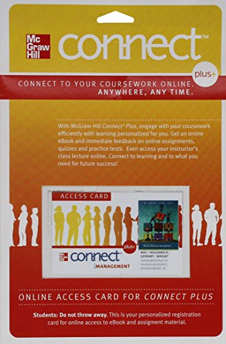 Connect Plus Human Resource Management 1 Semester Access Card for Noe, Fund HRM 4e - Noe, Raymond; Hollenbeck, John; Gerhart, Barry; Wright, Patrick