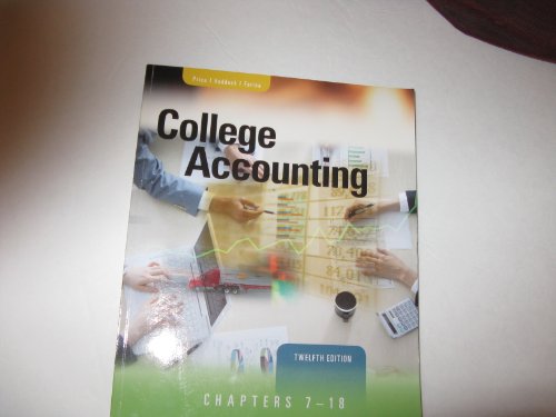 Stock image for College Accountin Chapters 7-18 (paperback) for sale by HPB-Red
