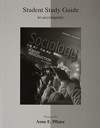 Beispielbild fr Student Study Guide to Accompany Sociology: a Brief Introduction zum Verkauf von Better World Books