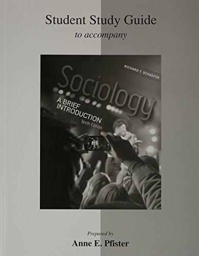 Stock image for Student Study Guide to accompany Sociology: A Brief Introduction for sale by Books From California