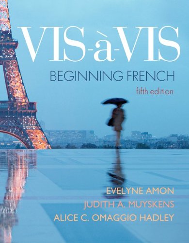 Imagen de archivo de Looseleaf for Vis--vis: Beginning French (Student Edition) a la venta por HPB-Red