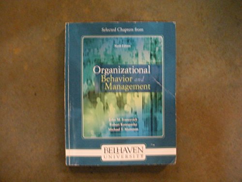 9780077452438: Selected Chapters from Organizational Behavior and Management 9th Edition Custom Edition for Belhaven University