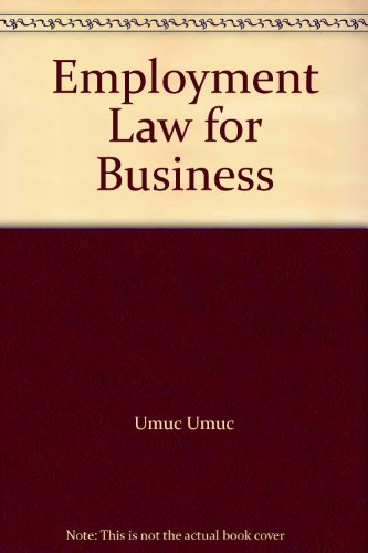 Beispielbild fr Employment Law for Business zum Verkauf von Wonder Book