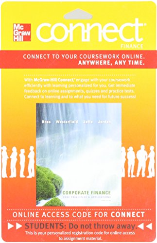 9780077465254: Connect Finance 1 Semester Access Card for Corporate Finance: Core Principles and Applications