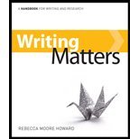 Beispielbild fr Writing Matters zum Verkauf von Better World Books