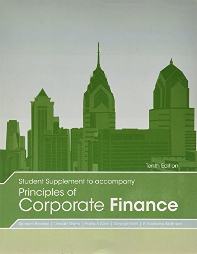 Stock image for Student Supplement to Accompany Principles of Corporate Finance for sale by BooksRun