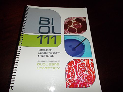 Stock image for Biology 1 Laboratory Manual for Duquesne Universit for sale by HPB-Red
