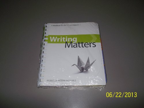 Imagen de archivo de Writing Matters a la venta por BookHolders