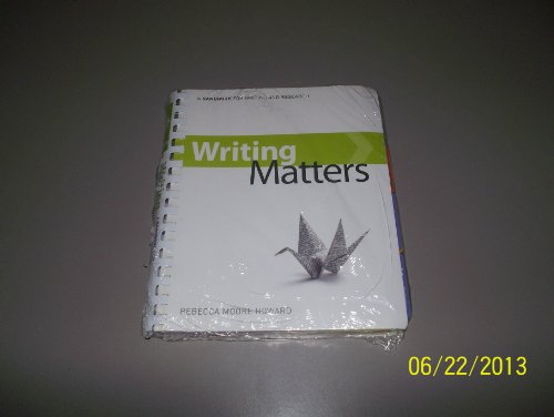 9780077477462: Writing Matters: A Handbook for Writing and Research