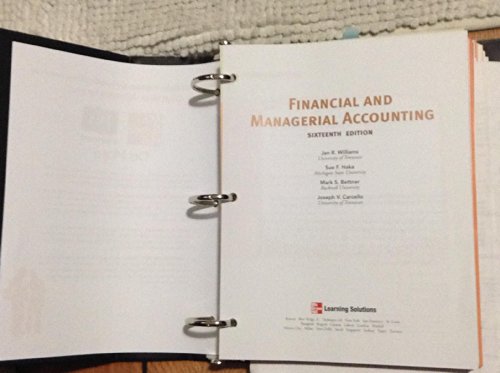 Stock image for Loose-leaf version Financial & Managerial Accounting for sale by SecondSale