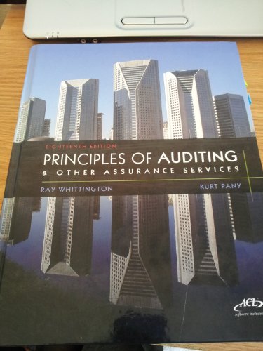 Principles of Auditing & Other Assurance Services (9780077486273) by Whittington, Ray; Pany, Kurt