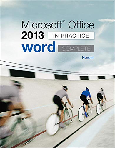 Microsoft Office Word 2013 Complete: In Practice (9780077486907) by Nordell, Randy