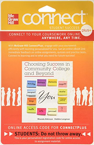 9780077488208: Connect 1-Semester Access Card for Choosing Success in Community College and Beyond