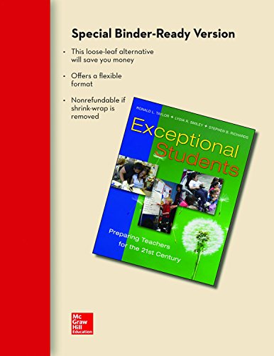 Looseleaf for Exceptional Students: Preparing Teachers for the 21st Century (9780077497439) by Taylor, Ronald; Smiley, Lydia; Richards, Stephen