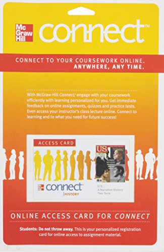 Connect History Two-Term Access Card w/LearnSmart for US: A Narrative History (9780077500368) by Davidson, James West