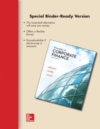 Beispielbild fr Loose-leaf for Principles of Corporate Finance (The Mcgraw-hill/Irwin Series in Finance, Insurance, and Real Estate) zum Verkauf von BooksRun