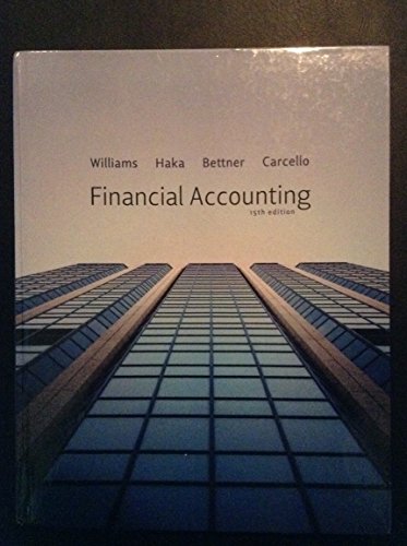 Financial Accounting with Connect Plus (9780077504021) by Williams, Jan; Haka, Susan; Bettner, Mark; Carcello, Joseph