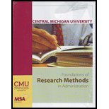 Foundations of Research Methods in Administration (Central Michigan University MSA 600) (9780077509613) by Donald R. Cooper; Pamela S. Schindler