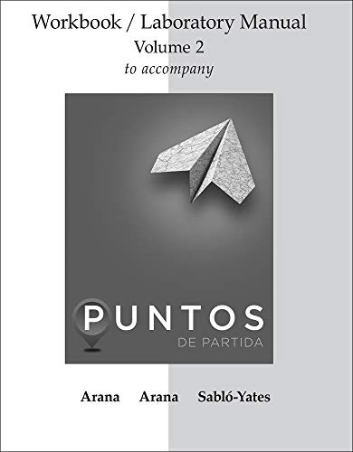 Stock image for WORKBOOK/LAB MANUAL V2 FOR PUNTOS DE PARTIDA: INVITATION TO SPANISH for sale by BooksRun