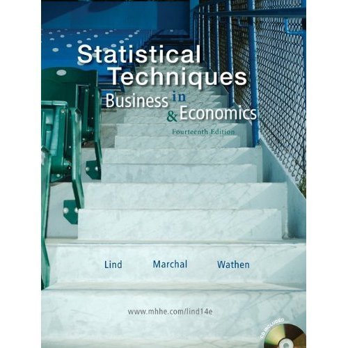 Stock image for Statistical Techniques in Business and Economics by Lind (2010-05-03) for sale by HPB-Red