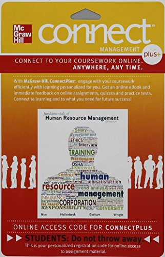 Beispielbild fr Connect 1-Semester Access Card for Fundamentals of Human Resource Management zum Verkauf von A Team Books