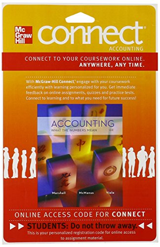 CONNECT ACCOUNTING 1S ACCESS CARD FOR ACCOUNTING: WHAT THE NUMBERS MEAN (9780077515836) by [???]