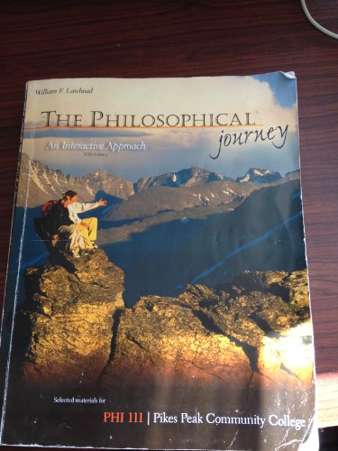 Stock image for The Philisophical Journey Fifth Edition (PPCC PHI111) for sale by HPB-Red