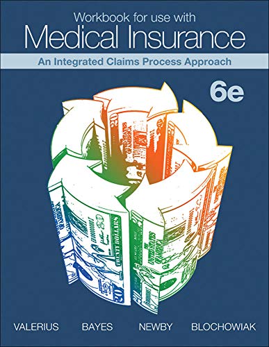 Imagen de archivo de Workbook for use with Medical Insurance: An Integrated Claims Process Approach a la venta por SecondSale