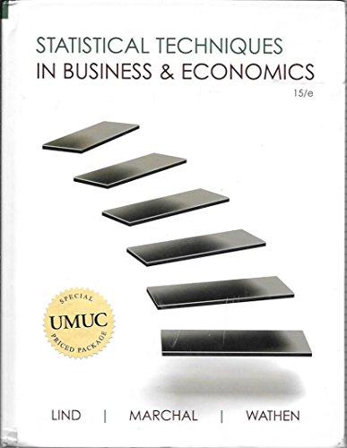 Beispielbild fr Statistical Techniques in Business & Economics zum Verkauf von SecondSale