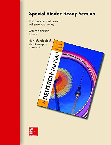 9780077527846: LOOSELEAF FOR DEUTSCH: NA KLAR AN INTRODUCTORY GERMAN COURSE (STUDENT EDITION)