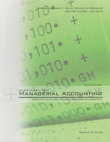 Beispielbild fr Select Material From Managerial Accounting Creating Value in a Dynamic Business Environment zum Verkauf von HPB-Red