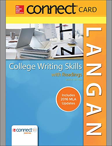 Imagen de archivo de Connect Access Card for Langan's College Writing Skills with Readings a la venta por SecondSale