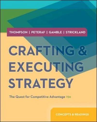 Beispielbild fr Crafting and Executing Strategy: Concepts and Readings (Crafting & Executing Strategy: Text and Readings) zum Verkauf von BooksRun