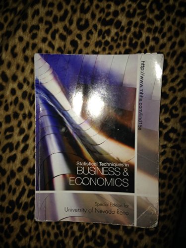 Statistical Techniques in Business &Economics (9780077543112) by Douglas A. Lind