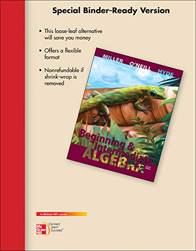 Beispielbild fr Loose Leaf Version for Beginning & Intermediate Algebra zum Verkauf von Better World Books: West